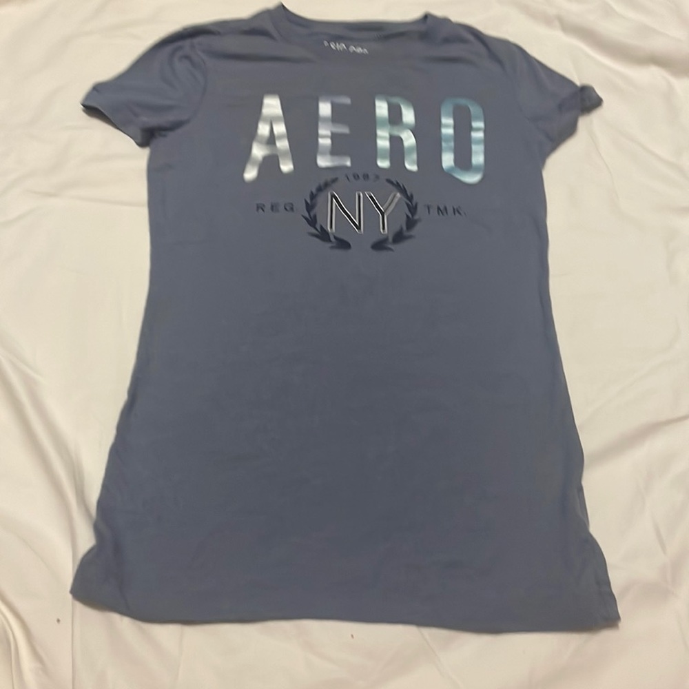 Blue “AERO NY” shirt
